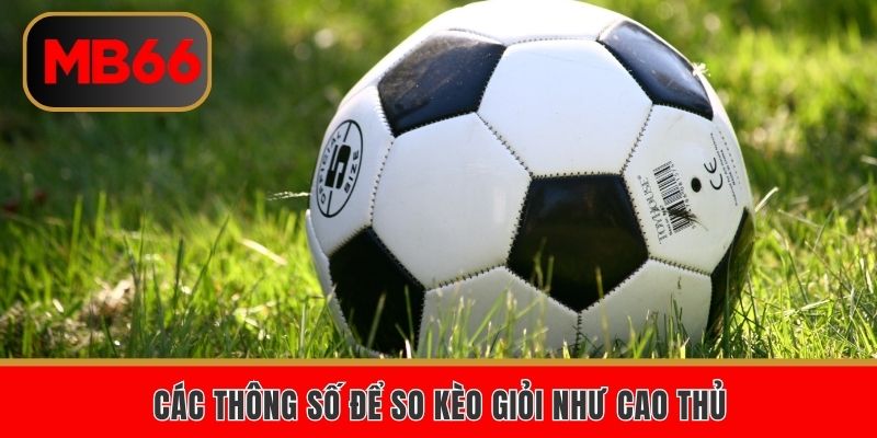 Các thông số để so kèo giỏi như cao thủ